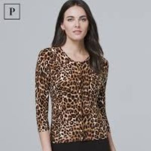 💥🇺🇸 WHITE HOUSE BLACK MARKET Leopard Sweater
